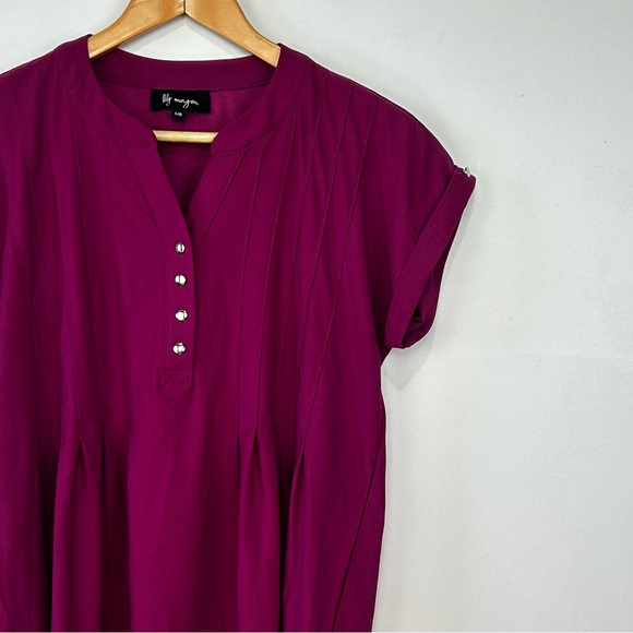 LILY MORGAN short sleeve blouse L NWOT - Picture 2 of 6